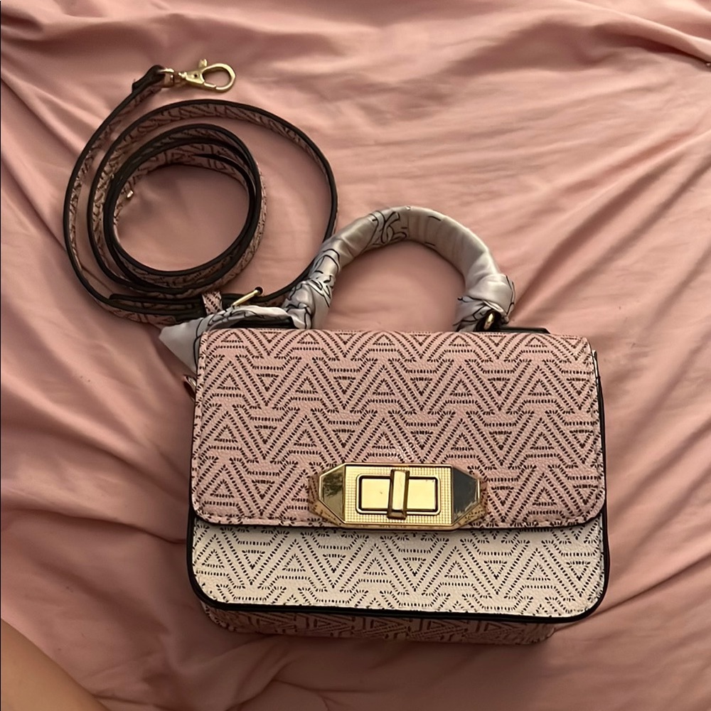 Aldo Pink and Gold Crossbody Bag with Elegant Design